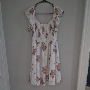 Torrid White Floral Dress